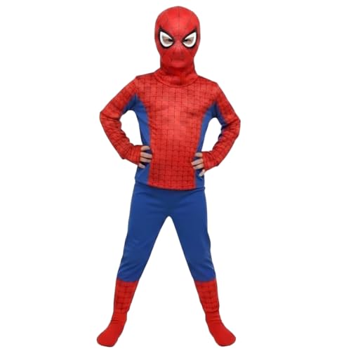 Image of ITSMYCOSTUME Superhero Costume for Kids Boys & Girls | 4-Piece Fancy Dress Set with Mask & Gloves | Polyester | Birthday & Halloween Wear | Age 2-8 Years
