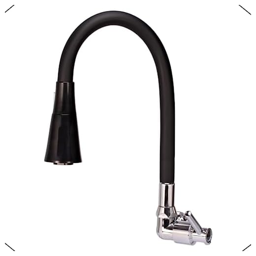 Torneira De Cozinha Pia Gourmet Silicone 1/4 Luxo Parede (Preto)