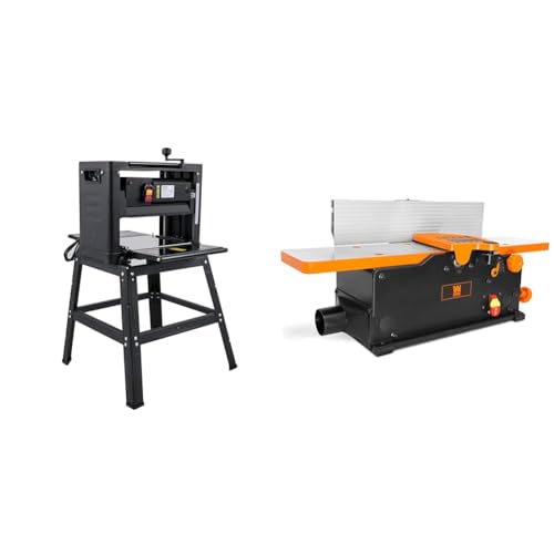 VEVOR 13-Inch Benchtop Wood Planer - 2000W, 8000 rpm & WEN 6-Inch Spiral Benchtop Jointer