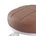 AONYAYBM Round Low Rolling Stool, Small Compact Universal Rolling Ottoman High Density Memory Foam Waterproof Quiet Wheels Double Layers Footrest Stool for Family Home Office(Coffee)