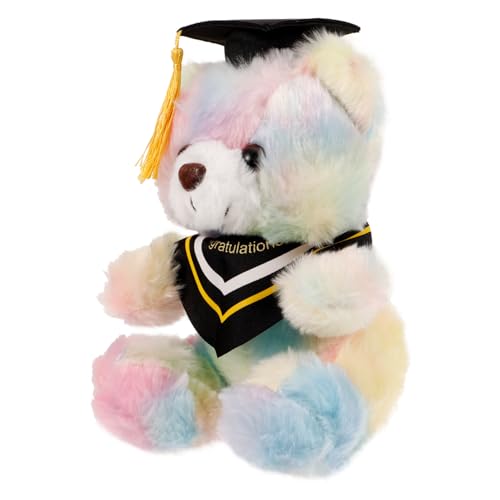 CIYODO muñeco de Gorro de Doctor Animales Juguetes Juguete de la Temporada de graduación Partido de graduación Animal de Peluche Bear pequeño Oso de graduación algodón Vistoso