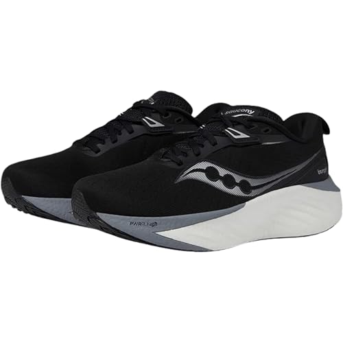 Image of Saucony Women's Triumph 22 Sneaker, Black /White, 6