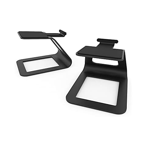 Kanto SE2 Elevated Desktop Speaker Stands for Small Speakers & Compact 2”-3” Studio Monitors | 3.8” Tall | Supports 7.1 lbs | Damping 1.5 mm Silicone Padding | Black | Pair Cover