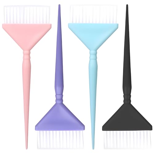 Classic Hair Dye Brush Set: 4 Multi-Use Tint Brushes for Salon-Quality Coloring - Perfect for Highlights Balayage and More
