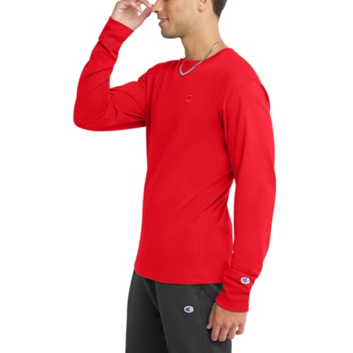Image of Champion Men's Classic Long Sleeve T-Shirt, Standard Fit, C Logo, Available in Regular and Big & Tall