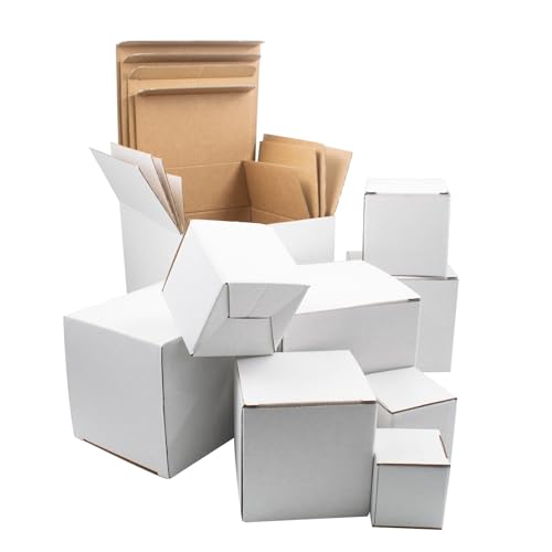 JoyHuaTrade 12 PCS Prank Gift Boxes Assorted Size Nesting Gift Surprise Box Square Funny Gag Nesting Cartons for Weddings Birthday Christmas Wrapping Presents or Decoration (2-6.3 Inch)
