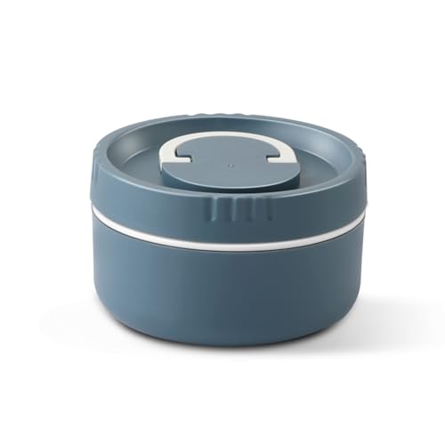 Image of Jaypee Plus Snackpac Airtight Leakproof Container 400 ml Lunch Box for School, Office, Ideal for Snacks and Meal, Keeps Food Hot & Fresh Inner Stainless Steel Easy to Carry Handle, Mirror Grey