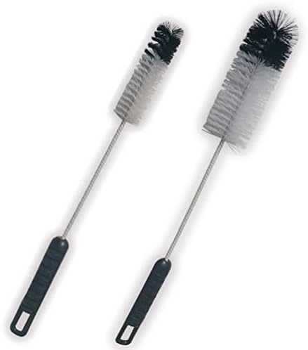 Coralpearl Utility Bottle Cleaning Brush Set Long Handle Thin Small Big Wire Cleaner Bendable Flexible for Narrow Neck Skinny Spaces of Water Beer Wine Baby Bottles Pipe Tube Flask Decanter Straw (2)