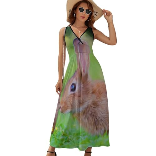 Robe Maxi Fluide Lapin : Solution Confort anti-chaleur avec cette Robe Longue Décontractée