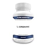 Pure Science L-Arginine Supplements 750mg – Improve Coronary & Cardiovascular Health, Improve Immune Function, Blood Flow & Physical Performance – 100 Vegetarian Capsules of L-Arginine Powder