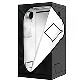 iPower 36'x36'x72' Mylar Hydroponic Grow Tent with Observation Window and Removable Floor Tray for...