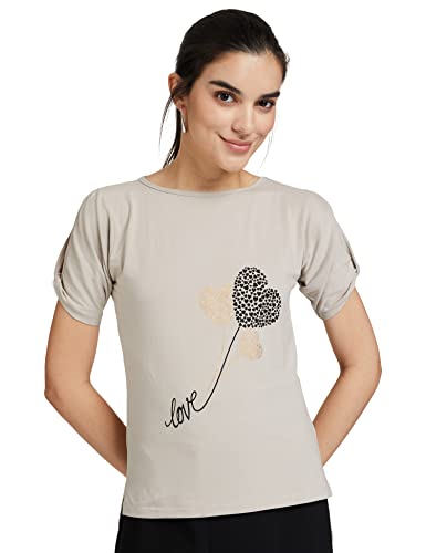 Image of DHRUVI TRENDZ Women's Regular Fit Tops | T Shirt for Women | Tops for Jeans for Women | Tops for Women | Western Tops for Women Stylish | T-Shirt for Women