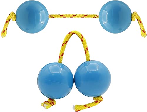 Aslatua Rhythm - Percusión africana de doble calabaza, instrumento Kashaka, agitador de huevos de música, sonajero africano para amantes principiantes (azul-2 piezas) Cover