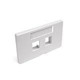 Leviton 49910-HW2 - Frontalino modulare QuickPort a 2 porte (Herman Miller), bianco