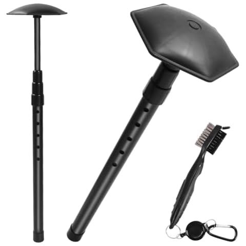 HOW TRUE Golf Travel Bag Support Rod Adjustable Golf Club Support Protector Portable Golf Travel Bag Support Pole Still Arm Golf Club Protector with Hexagon Dome (black) Cover
