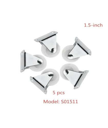 Roulettes en polypropylène blanc 40 mm pour meuble lot de 5 - 3