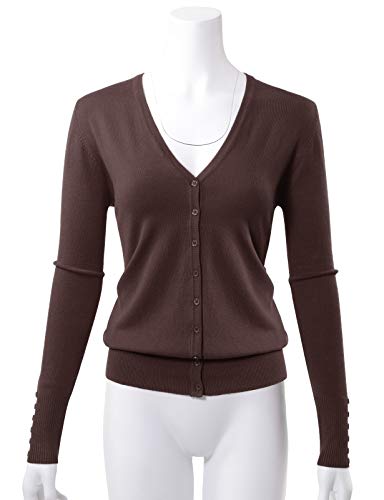 Image of Allsense Women's Long-Sleeve V-Neck Cardigan Sweater | Button Down, Lightweight Soft Knit