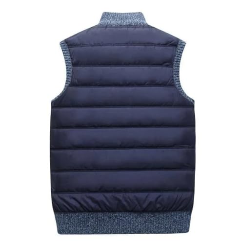 Mens Slim Sweater Vest Warm Solid Knit Vest Thicker Sleeveless Cardigan Business Casual Waistcoat2