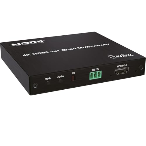 Multiviewer HDMI 4x1 4K con cuatro entradas para pantallas divididas