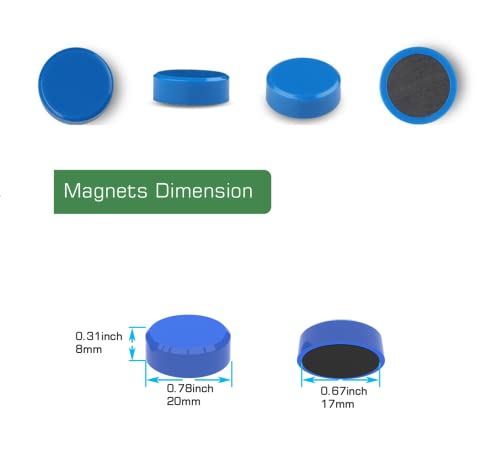 Yugood Fridge Magnet, 50 Pack Refrigerator Magnets, Magnets For Whiteboard, Small Whiteboard Magnets Cute Round Office Magnets For Classroom Teachers Offices Supplies(Blue And Green) #TOP1