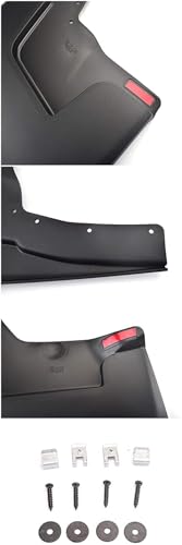 Image of Tecoom Mud Flaps Splash Guards Compatible with Ram 1500 2023 2022 2021 2020 2019 with OEM Fender Flares ABS Molded, Not for Classic Models Front and Rear Black Set of 4