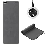 WOHAO Heating Yoga Mat with Fast Heating System, 72"x27" Extra Large Non-Slip Mat, Dual-Layer TPE+PU Material for Hot Yoga, Pilates & Floor Exercises, Includes Controller (Dark Gray)