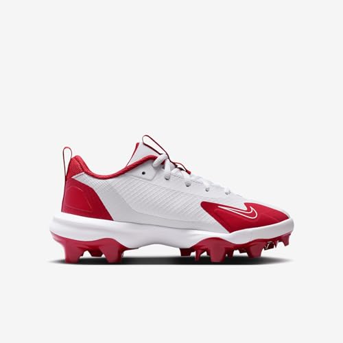 Nike Force Trout 9 Pro MCS Big Kids' Baseball Cleats (FZ0916-101, White/Pure Platinum/Team Red/) Size 103