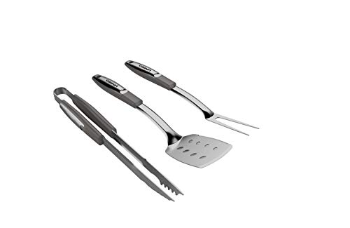 Cuisinart Outdoor Grilling Conjunto de ferramentas de grelha CGS-233GY, 3 peças, cinza