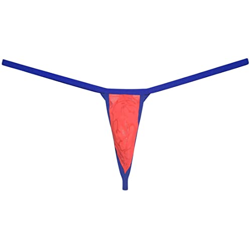 Men's See-through Bikini Tangas Light Lace String Thong Underwear Pouch T-back Minimal Coverage Male Underpants