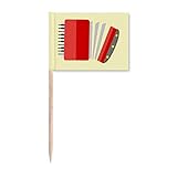 Größe: Flaggenlänge: 3,5 cm; Flaggenbreite: 2,5 cm; Zahnstocherlänge: 6 cm.