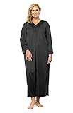 Exquisite Form Women's Long Sleeve Ankle Length Gown 50107, Midnight Black, Small