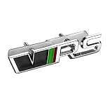 TOPOB Auto 3D Metall Kofferraum Grill Abzeichen Emblem Aufkleber Aufkleber für Skoda VRS Octavia 5 5e SUPERB Fabia 1 2 3 KAMIQ KAROQ KODIAQ Rapid Yeti,Grill Silber