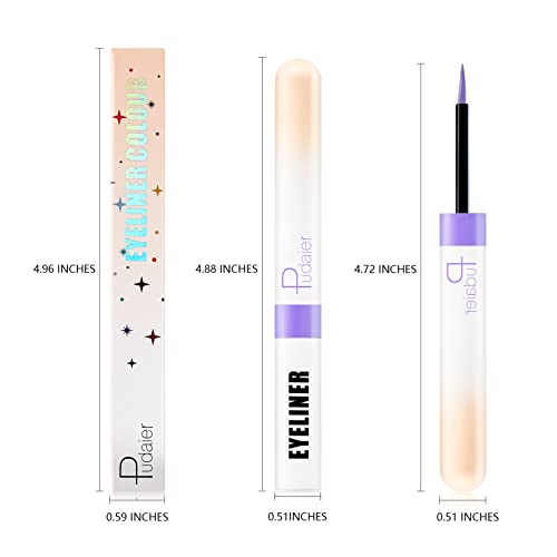 Espoce Liquid Eyeliner, Lavender Purple Eyeliner Liquid Liner Quick-Drying, Ultra-Fine Long-Lasting Colored Eyeliners High-Pigmented Colorful Eyeliners For Eye Makeup 0.12 Oz (Lavender Purple) #TOP6