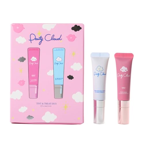 Pouty Cloud Tint & Treat Duo, With Shea Butter, Squalane, Ceramide, Vegan, Fragance-Free, Beeswax-Free, Petrolatum-Free, Best for Dry, Chapped Lips
