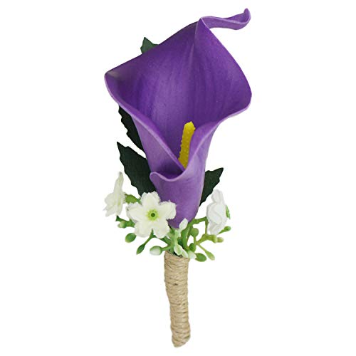 Lily Garden Purple Calla Lily Boutonniere image