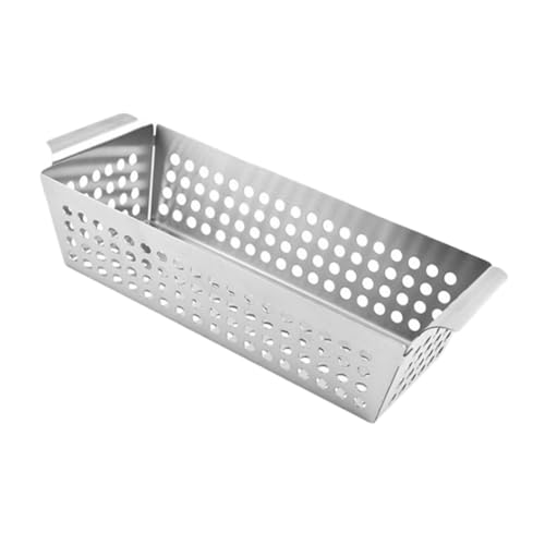 ibasenice Professional Bbq Pan Wear-resistant Grill Topper Stainless Steel Grill Pan for Indoor/outdoor Cooking