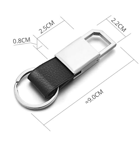 Porte-clés de voiture avec chaîne acier inoxydable au fini poli miroir - 2