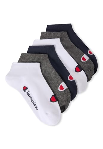 Champion Unisex – Kinder und Jugendliche Core Socks Junior 6PP Sneaker Innensocken, Marineblau, 31-34