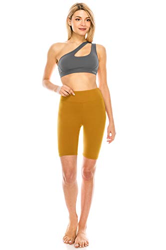 Image of ALWAYS Women's High Waist Bike Shorts - Athletic Workout Tummy Control Stretch Running Yoga Pants