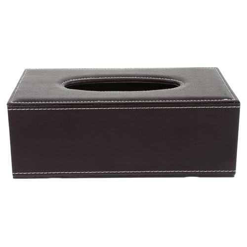 Beaupretty レザー製シンプルティッシュボックス マグネット式 大容量 抽紙収納ケース ビジネス 家 レストラン向け エレガントな復古デザイン