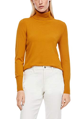 Preisvergleich Produktbild s.Oliver Damen Rollkragenpullover aus Feinstrick Yellow 44
