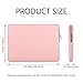 RAINYEAR 13 Inch Laptop Sleeve Soft PU Leather Case Water Resistant Padded Zipper Protective Carrying Bag Compatible with 13.3" Notebook Computer Chromebook Ultrabook(Pink)