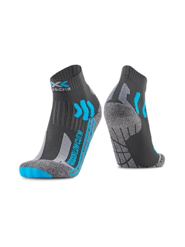 X-SOCKS Trek Outdoor Low Cut Lady Chaussettes randonnée Femme Gris (Anthracite/Turquoise), M (Taille Fabricant: 37-38) – vue 3
