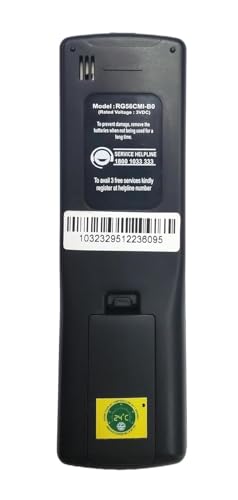 Image of BLACKSHEEP Compatible with Carrier Ac Remote Original RG56CMI-B1 Model 236 Suitable for 1 | 1.5 | 2 | Ton Split and Window Air Conditioner (Best Replacement for Your Old Remote)