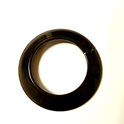 S&M 485206 Abdeckrosette schwarz glasiert 900°C-Ø120mm-Rosette für Kamin- und Ofenleitungen