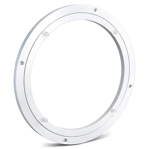 volumoon - Bandeja giratoria con rodamiento, rodamiento de bolas para bandeja giratoria, bandeja giratoria de aluminio, placa giratoria lisa para mesa, 10 pulgadas