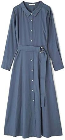 Amazon ピンキー ダイアン ロングシャツワンピース ブルー 36 ワンピース チュニック 通販