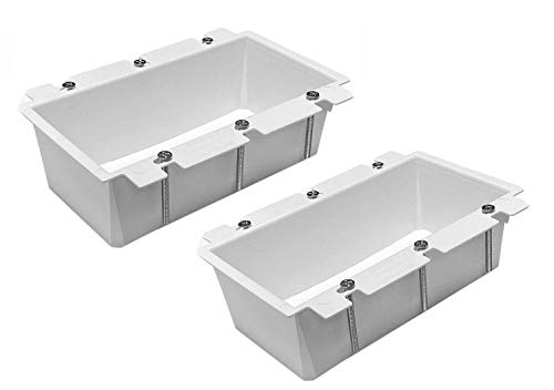 Imbaprice Be3-2 (3-Gang) Electrical Power Outlet Box Extender - White, 2-Pack #TOP1