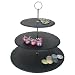 Produktbild MamboCat Rina Schiefer-Etagere 3-stöckig I Ø35cm I Etagere mit matt schwarz Servierplatten I Cupcake-Ständer I 3 Etagen I auch für Obst, Gebäck oder als Deko-Accessoire