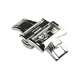 ROUHO Haltbares Uhrenarmband Faltschließe Edelstahl Klappverschluss Ersatz Uhr Zubehör für Vacheron Constantin-Silber 18mm